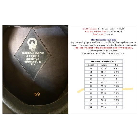 Russian Officer's Wool hat ASK 4 FREE SHIPPING! - Picture 4 of 4